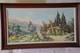 Old Oil Painting On Canvas Signed Mountain Pastoral Scene