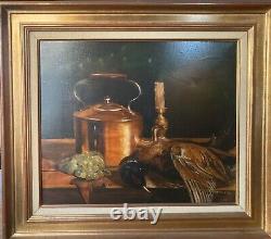 Old oil painting on canvas signed with certificate of authenticity D. DEVILLERS