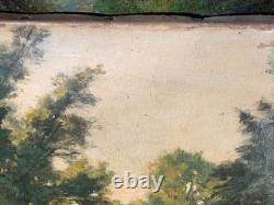 Old oil painting on canvas, to be restored, Jules Petillion (1845–1899)