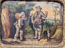 Old oil painting on copper Flemish school Netherlands Holland early 19th century