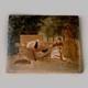 Old Oil Painting On Panel Genre Scene France 19th Century