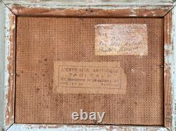 Old oil painting on panel signed Robert Mas Paris Montmartre Dauphine
