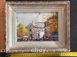 Old oil painting on panel signed Robert Mas Paris Montmartre Dauphine