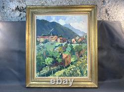 Old oil painting on panel signed by Jean-Pierre GARAPIN dated 1970