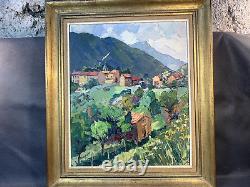 Old oil painting on panel signed by Jean-Pierre GARAPIN dated 1970