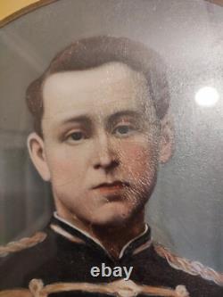 Old oil painting on paper or panel, late 19th century to early 20th century