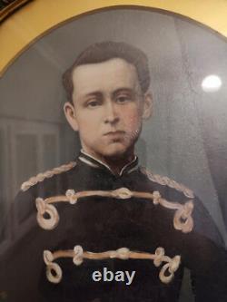 Old oil painting on paper or panel, late 19th century to early 20th century