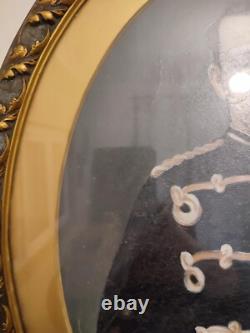 Old oil painting on paper or panel, late 19th century to early 20th century