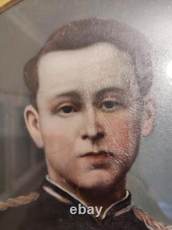 Old oil painting on paper or panel, late 19th century to early 20th century