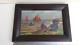 Old Oil Painting On Wood Marine Breton Fishermen Signed L Jessent
