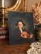 Old Oil Painting On Wood Panel, Portrait Of A Violinist, Dutch School, 19th Century.