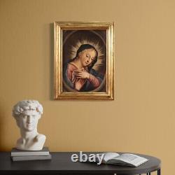 Old painting Madonna religious oil on canvas art 18th century