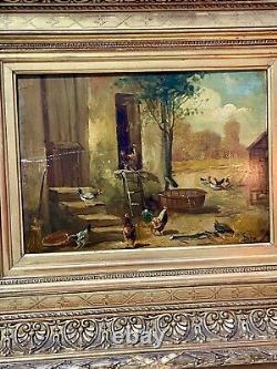 Old painting Oil on wood signed by Teresa Durazzo Doria
