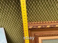 Old painting View of Venice Oil on framed panel signed LEROUX