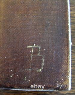 Old painting early 20th century signed oil on canvas child portrait