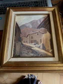 Old painting of a mountain landscape, signed Chardé, to be identified
