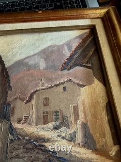 Old painting of a mountain landscape, signed Chardé, to be identified