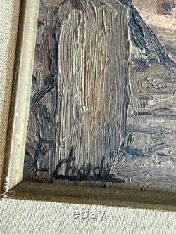 Old painting of a mountain landscape, signed Chardé, to be identified