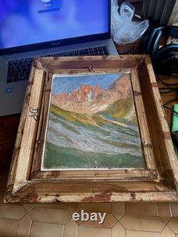 Old painting of a mountain landscape, signed Chardé, to be identified