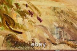 Old painting oil landscape of Provence signed French school 20th century
