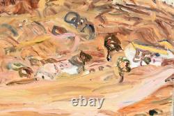 Old painting oil landscape of Provence signed French school 20th century