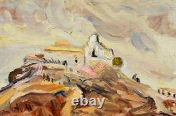 Old painting oil landscape of Provence signed French school 20th century