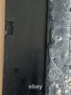 Old painting oil mixed composition sculpture bolts woman melancholy signed