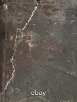 Old painting oil mixed composition sculpture horse rider signed Revest