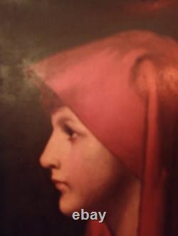 Old painting oil on canvas Fabiola