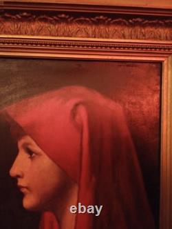 Old painting oil on canvas Fabiola