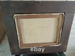 Old painting oil on canvas Intimate Early 1900s Signed Orens DENIZARD Old painting oil on canvas Intimate Early 1900s Signed Orens DENIZARD