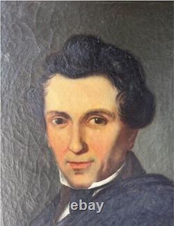 Old painting oil on canvas Portrait of a man. 19th century