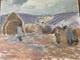 Old Painting Oil On Canvas. School Of Paris. Early 20th Century. Haymaking.