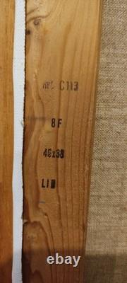 Old painting oil on canvas Village Church J. L. Leubeul 50s/70s