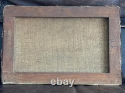 Old painting, oil on canvas, landscape from the 19th to early 20th century, signed