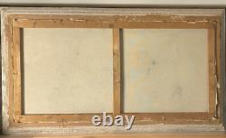 Old painting oil on canvas marine Le Tallec Normandy Coast