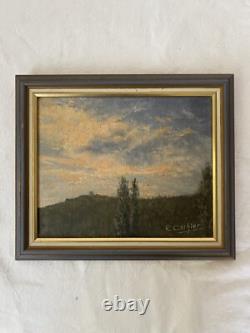 Old painting oil on canvas signed E. Cothier oil painting on canvas