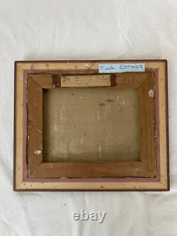 Old painting oil on canvas signed E. Cothier oil painting on canvas