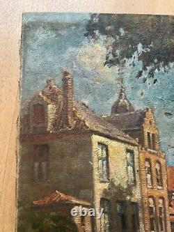 Old painting oil on canvas signed Marcel Delamarre