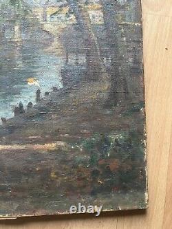 Old painting oil on canvas signed Marcel Delamarre