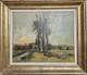 Old Painting, Oil On Canvas Signed And Framed, Northern Landscape, France, 1950