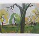 Old Painting Oil On Cardboard Early 20th Century Fauvist Landscape Artist To Be Identified