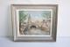 Old Painting, Oil On Isorel, Signed, Depicting Bruges The Rosary Bridge