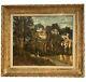 Old Painting, Oil On Panel Signed Gaston Mordo (20th Century), Landscape 1955
