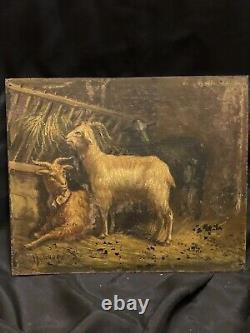 Old painting on metal