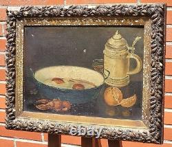 Old painting signed ALICE THEVIN. Still life. Oil painting on canvas.