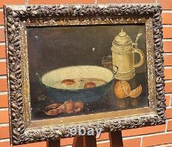 Old painting signed ALICE THEVIN. Still life. Oil painting on canvas.