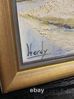 Old painting signed Hardy Oil on canvas Salt worker in the salt marshes