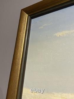 Old painting signed Hardy Oil on canvas Salt worker in the salt marshes