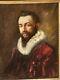 Old Painting Signed Portrait Man Oil Painting On Canvas Style 18th 19th